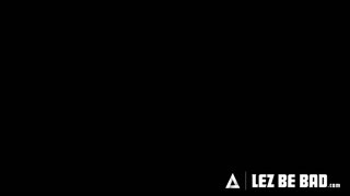 LEZ BE BAD - Charlie Forde Gets FISTED & DPed By Hayley Davies & Vanna Bardot During Strip Poker