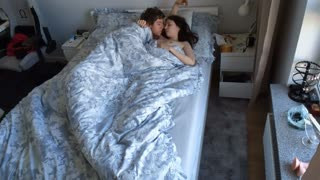 Quick morning sex of a real couple